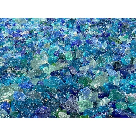 Calle Recycled Chunky Glass River Mix - Medium - 0.5-1 in. - 25 lbs CA2757490